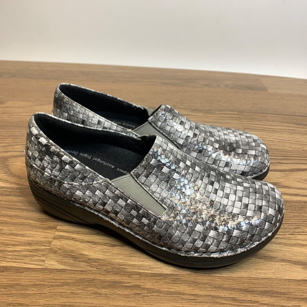 Spring Step Ferrara Woven Work Clog Grey Women’s Size 8M Slip Resistant Work